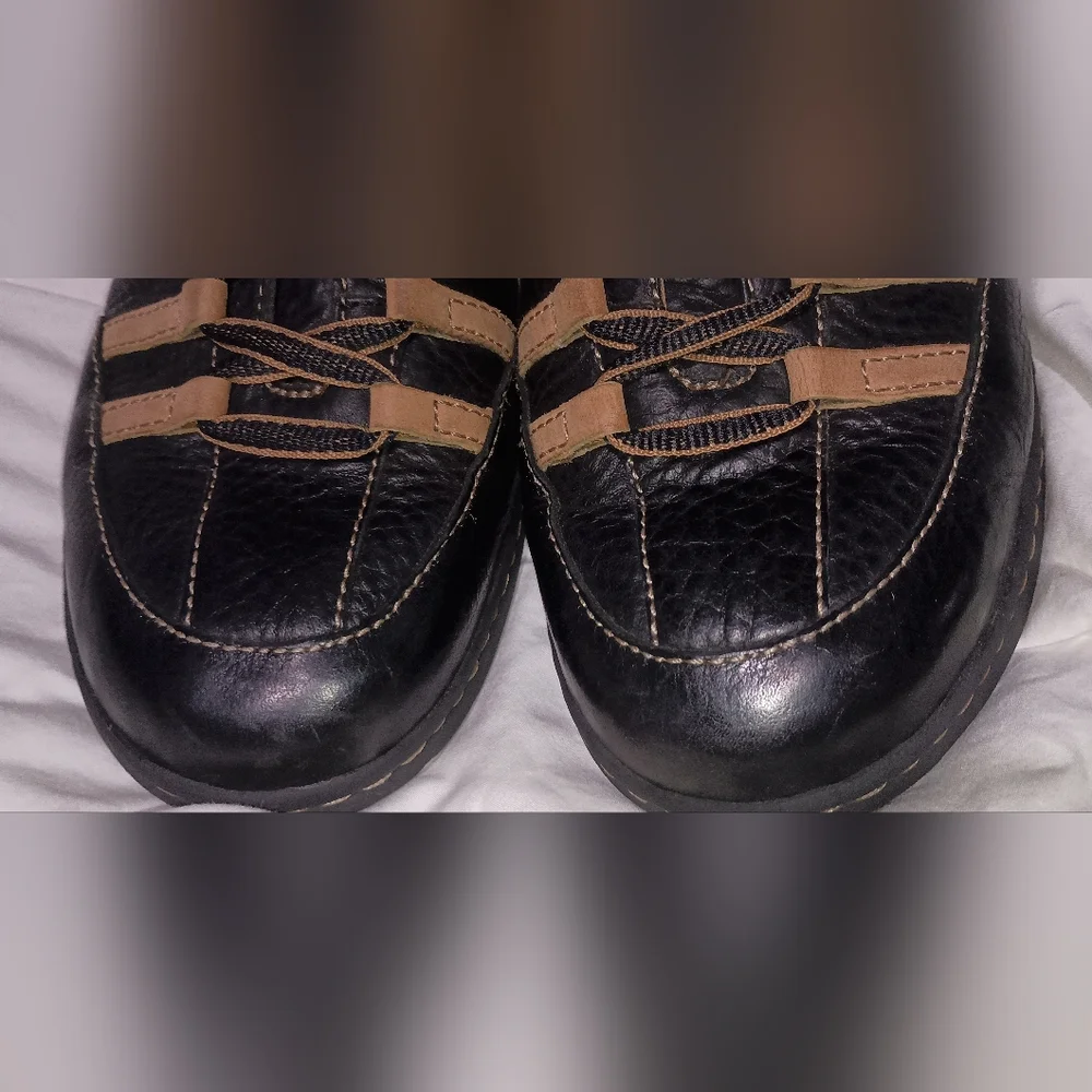 Born Men's Black and Tan Leather Oxfords Ashram II 9.5 43 New